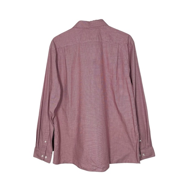 Tommy Hilfiger Mens Size XL Slim Fit Button Down Long Sleeve Shirt Red Print - Picture 4 of 11